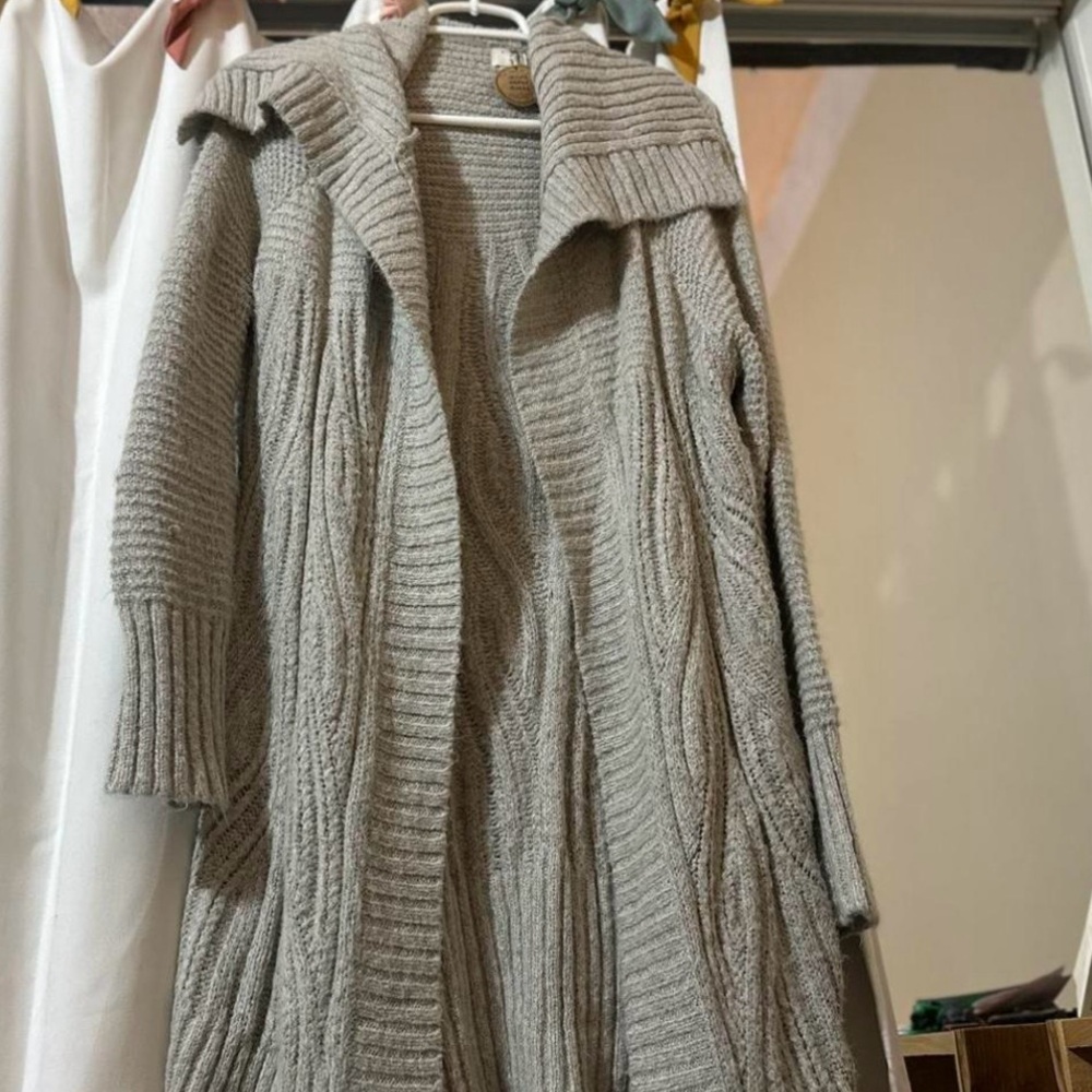 a new day Ribbed Gray Cardigan
